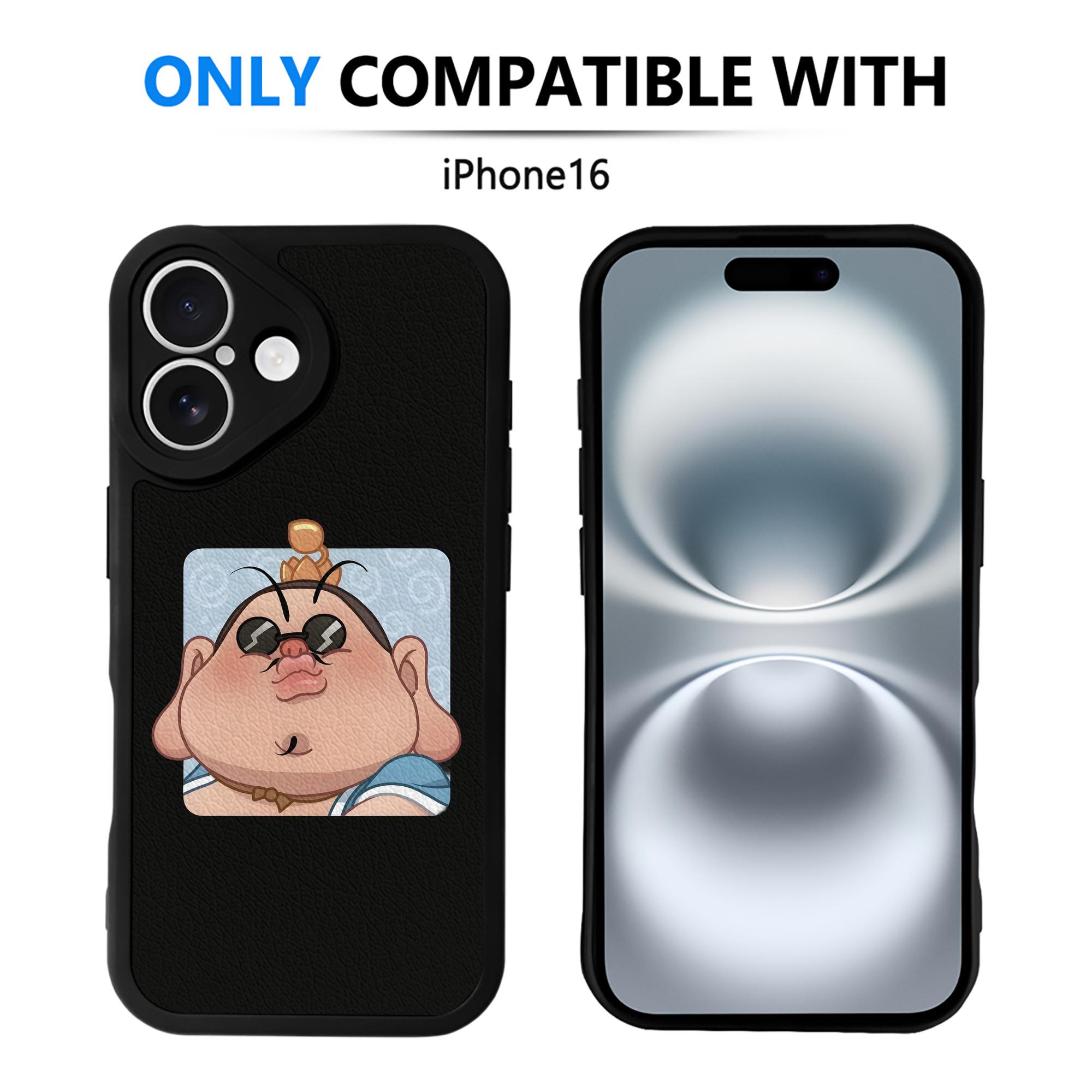（画像用） Ne Zha 2 ナタ 魔童の大暴れ 【iPhone 16シリーズ対応】シリコンスマホケース（レザー調） 材質：シリコン